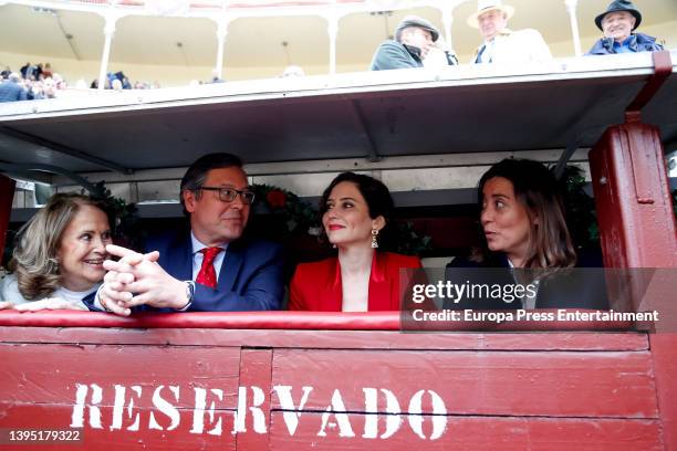 Isabel Diaz Ayuso attends the Goyesca bullfight held at the Las Ventas bullring on May 2 in Madrid, Spain.