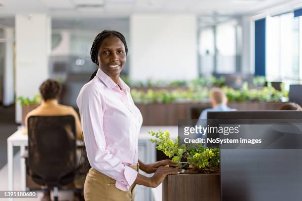 black female team leader portrait - plant breeding stock pictures, royalty-free photos & images