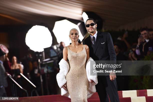 Kim Kardashian and Pete Davidson attend the 2022 Costume Institute Benefit celebrating In America: An Anthology of Fashion at Metropolitan Museum of...