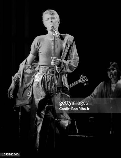 David Bowie in concert at the Forum, April 4, 1978 in Inglewood, California.