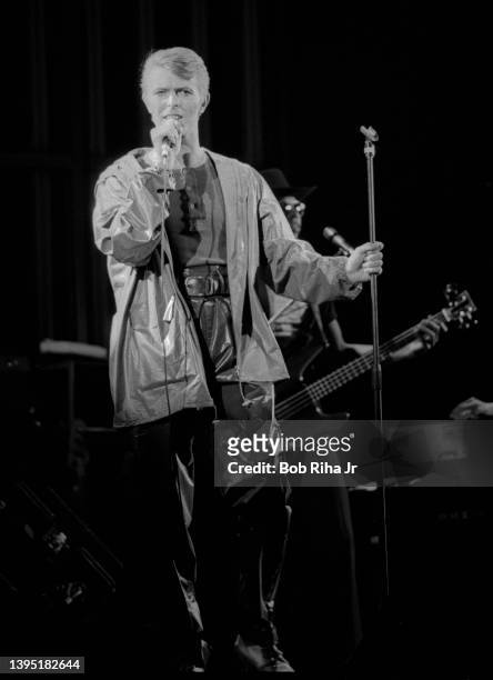 David Bowie in concert at the Forum, April 4, 1978 in Inglewood, California.