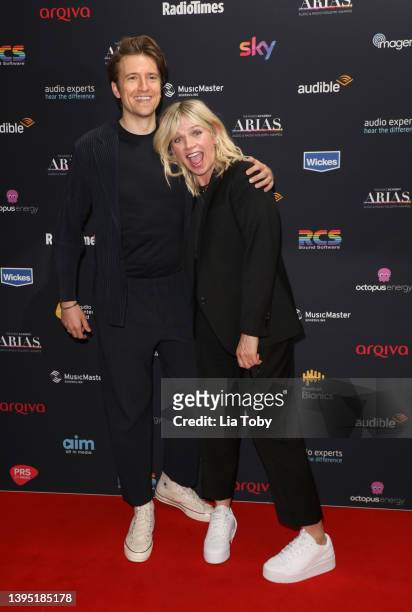 Greg James and Zoë Ball attend the Audio & Radio Industry Awards at the Adelphi Theatre on May 3, 2022 in London, England.
