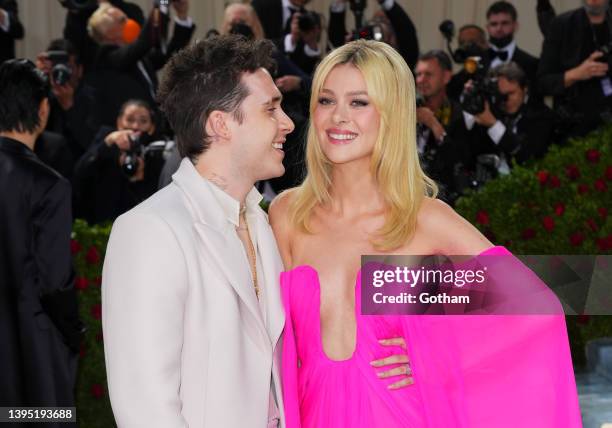 Brooklyn Beckham and Nicola Peltz attend The 2022 Met Gala Celebrating "In America: An Anthology of Fashion" at The Metropolitan Museum of Art on May...