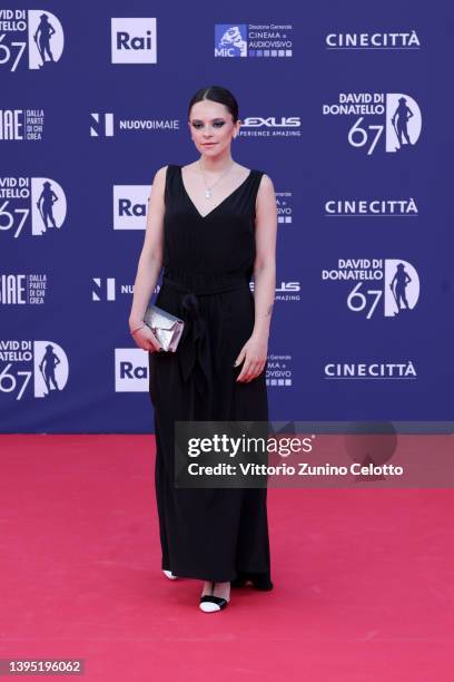 Francesca Michielin attends the 67th David Di Donatello red carpet on May 03, 2022 in Rome, Italy.