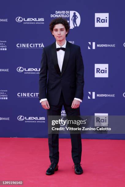 Filippo Scotti attends the 67th David Di Donatello red carpet on May 03, 2022 in Rome, Italy.