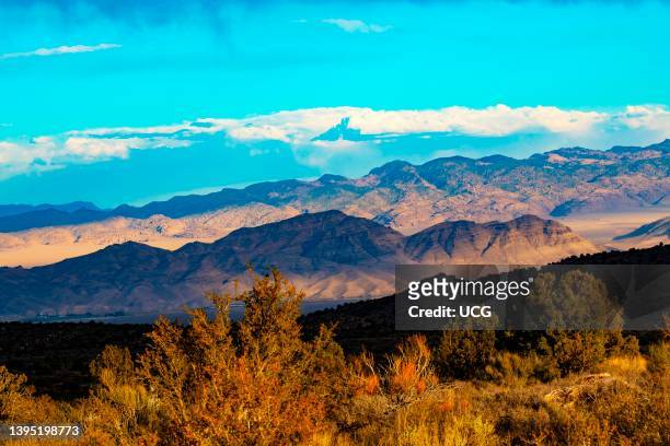 North America, USA, Nevada, Caliente, Basin and Range National Monument Vistas from Logan Pass. Mount Irish.