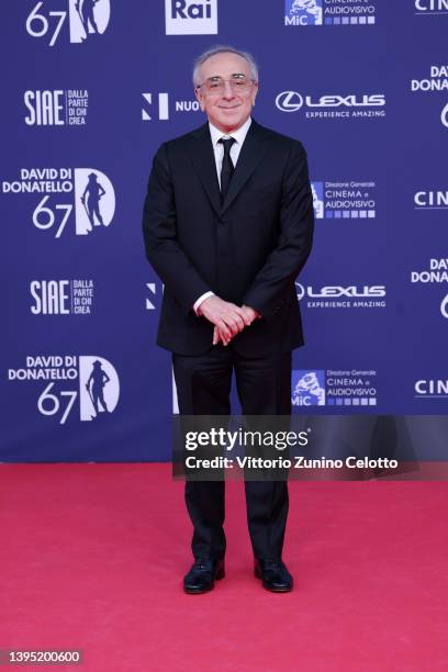 Silvio Orlando attends the 67th David Di Donatello red carpet on May 03, 2022 in Rome, Italy.