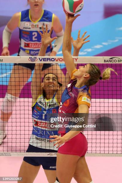 Alessia Orro of Vero Volley Monza in action during the Volleyball Italian Serie A1 Women Play-off Final match between Vero Volley Monza and Prosecco...