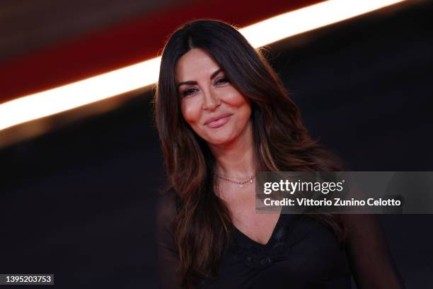 Sabrina Ferilli attends the 67th David Di Donatello red carpet on May 03, 2022 in Rome, Italy.