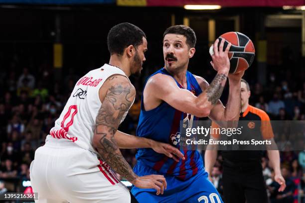 Nico Laprovittola of FC Barcelona in action during the Turkish Airlines EuroLeague Play Off Game 5 match between FC Barcelona and FC Bayern Munich at...