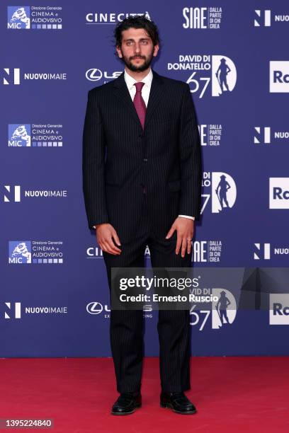 Pietro Castellitto attends the 67th David Di Donatello red carpet on May 03, 2022 in Rome, Italy.