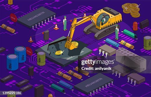 Bitcoin mining concept Bitcoin mining concept