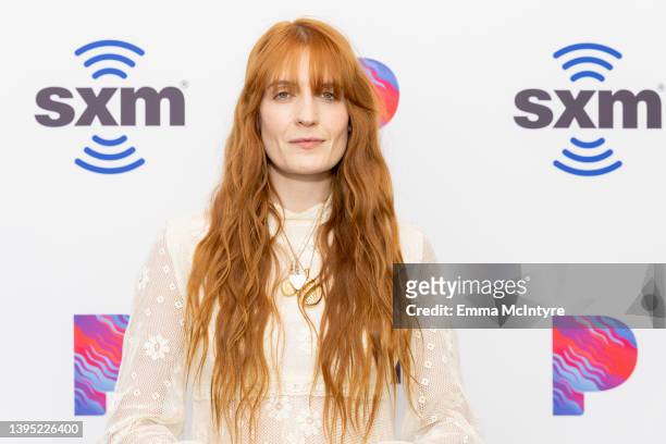 Florence Welch of Florence and the Machine visits SiriusXM Studios on May 03, 2022 in Los Angeles, California.