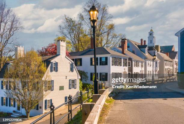 afternoon on leyden street - massachusetts imagens e fotografias de stock