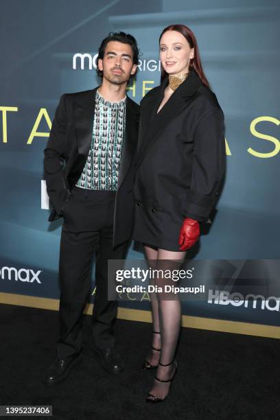 Joe Jonas and Sophie Turner attends HBO Max's "The Staircase" New York Premiere at Museum of Modern Art on May 03, 2022 in New York City.