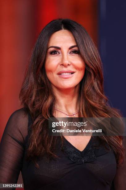 Sabrina Ferilli attends the 67th David Di Donatello red carpet on May 03, 2022 in Rome, Italy.