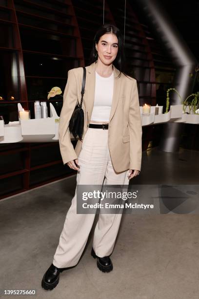 Brittany Xavier attends a celebration of Lily Collins as the new face of Living Proof at Vespertine on May 03, 2022 in Los Angeles, California.