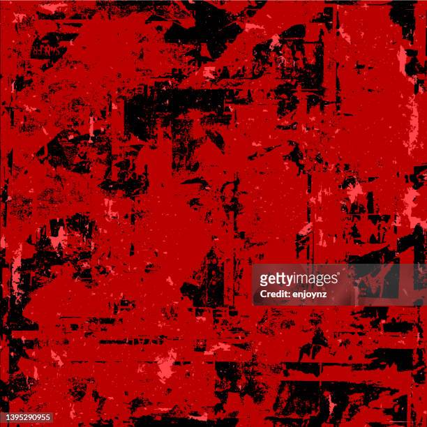 modern red grunge textured vector background - stencil stock illustrations