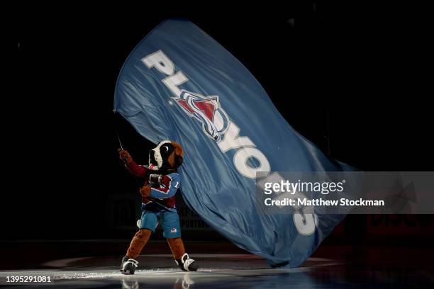 The Colorado Avalanche play the Nashville Predators during Game One of the First Round of the 2022 Stanley Cup Playoffs at Capital One Arena at Ball...