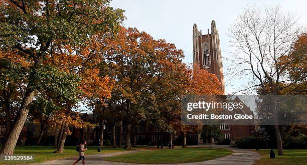 Bell tower at Green Hall at Wellesley College that houses the Wellesley College Carillon.