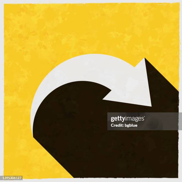 redo. icon with long shadow on textured yellow background - 旁邊 幅插畫檔、美工圖案、卡通及圖標