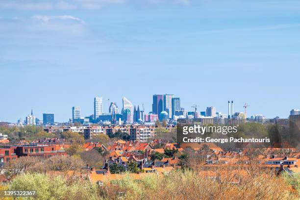 overview of the hague, holland - the hague stock pictures, royalty-free photos & images