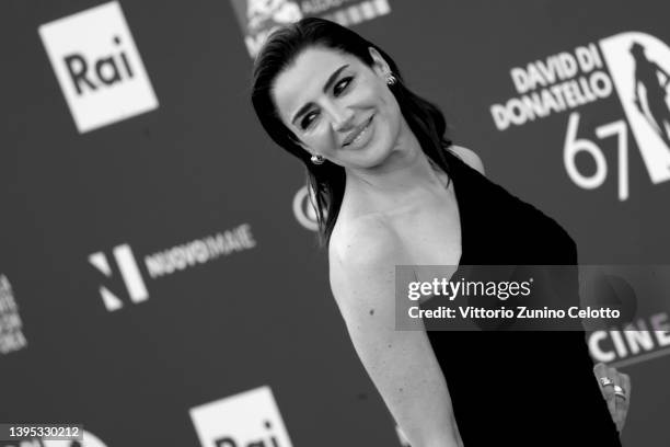 Luisa Ranieri attends the 67th David Di Donatello red carpet on May 03, 2022 in Rome, Italy.