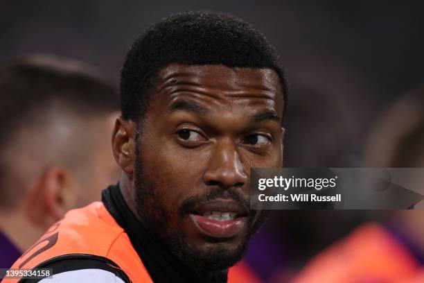 Daniel Sturridge of the Glory looks on from the bench during the A-League Mens match between Perth Glory and Melbourne City at HBF Park, on May 04 in...