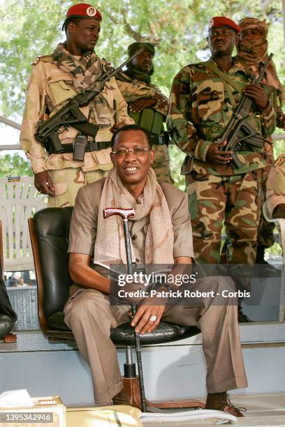 Le Président Idriss Deby Itno du Tchad assiste à une manifestation pour la Paix organisée par le Parti gouvernemental MPS.