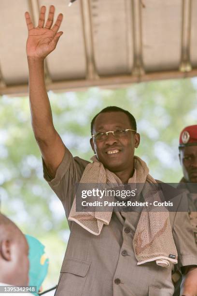 Le Président Idriss Deby Itno du Tchad assiste à une manifestation pour la Paix organisée par le Parti gouvernemental MPS.