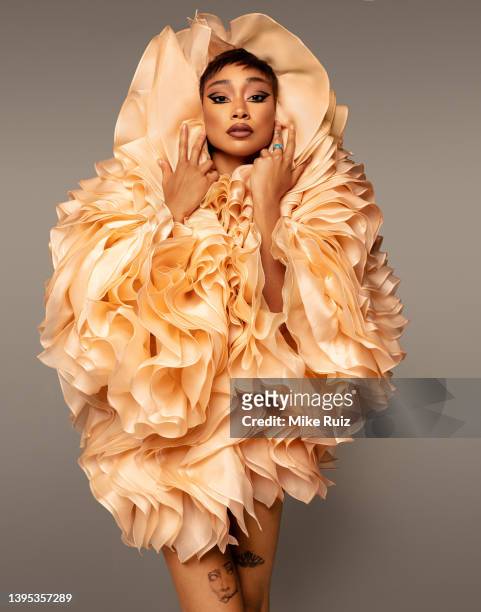 Actress Tati Gabrielle is photographed for MOD Magazine on October 6, 2021 in New Jersey. COVER IMAGE.