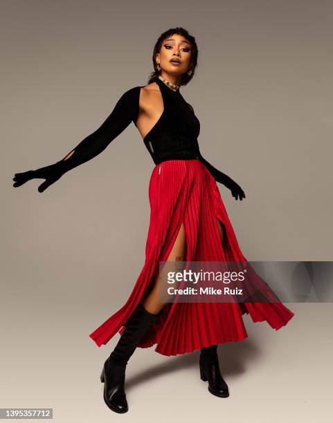 Actress Tati Gabrielle is photographed for MOD Magazine on October 6, 2021 in New Jersey. PUBLISHED IMAGE.
