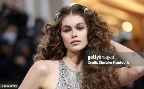 Kaia Gerber attends The 2022 Met Gala Celebrating "In America: An Anthology of Fashion" at The Metropolitan Museum of Art on May 02, 2022 in New York...