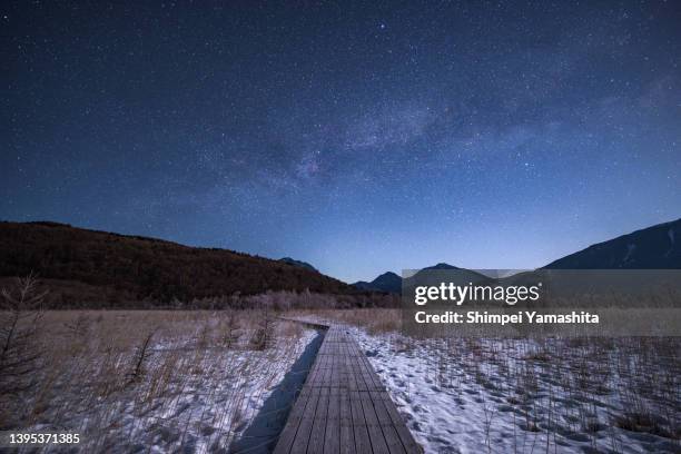 stars rising at the end of the boardwalk - prefettura di tochigi foto e immagini stock