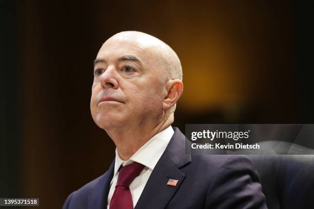 Secretary of Homeland Security Alejandro Mayorkas testifies before a Senate Appropriations Subcommittee on Homeland Security, on Capitol Hill on May...