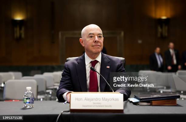 Secretary of Homeland Security Alejandro Mayorkas testifies before a Senate Appropriations Subcommittee on Homeland Security, on Capitol Hill on May...