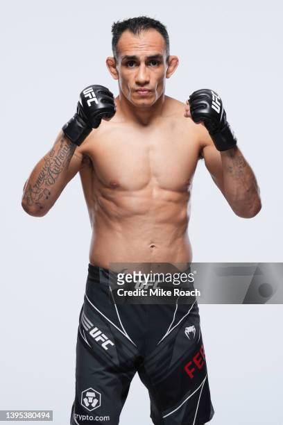 Tony Ferguson poses for a portrait during a UFC photo session on May 4, 2022 in Phoenix, Arizona.