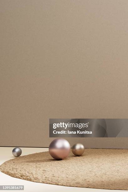 beautiful beige background. 3d vertical template. copy space. - catwalk background stock pictures, royalty-free photos & images