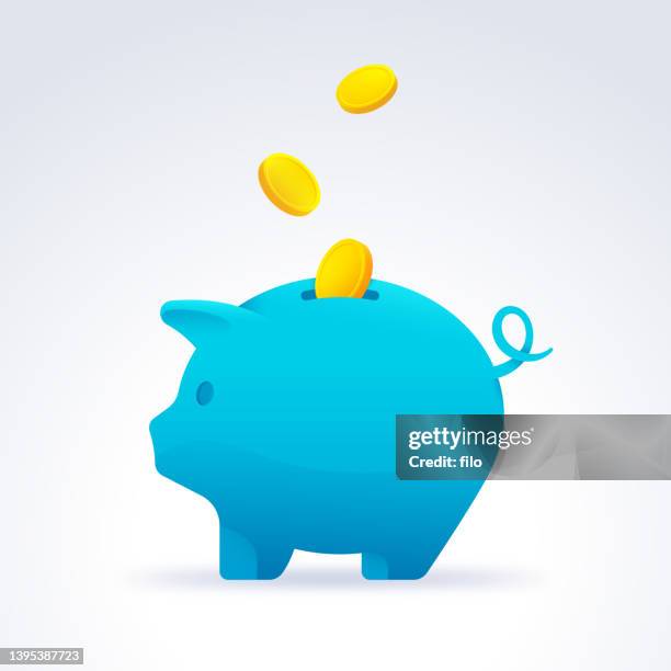 piggy bank savings financial investment - gratuity stock illustrations