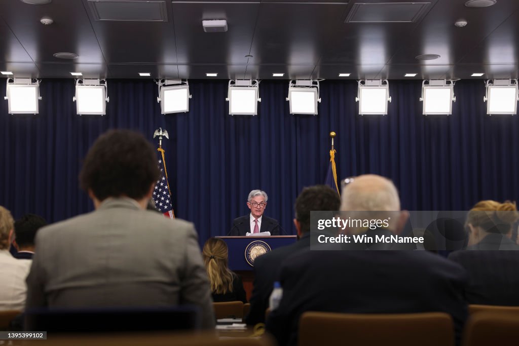 Federal Reserve Chairman Powell Holds A News Conference On Interest Rate Policy