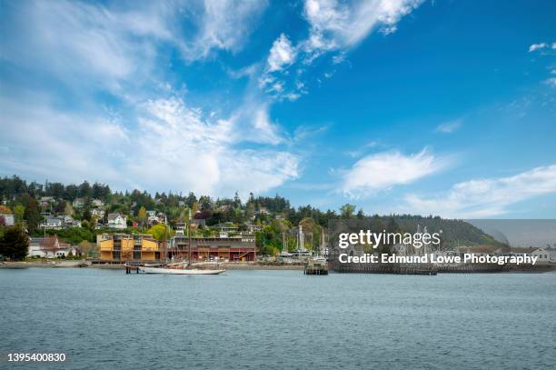 port townsend, washington historic district. - olympic peninsula foto e immagini stock