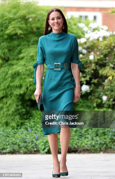 Catherine, Duchess of Cambridge arrives at the Design Museum on May 04, 2022 in London, England. The Duchess of Cambridge will present The Queen...
