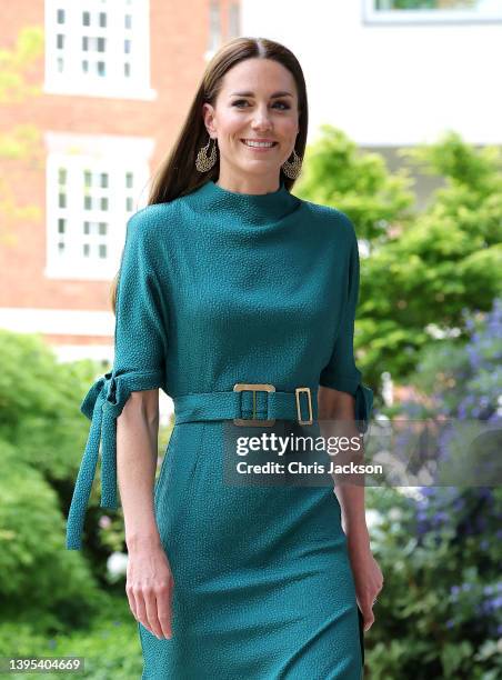 Catherine, Duchess of Cambridge arrives at the Design Museum on May 04, 2022 in London, England. The Duchess of Cambridge will present The Queen...