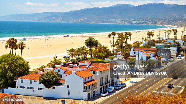 santa monica. california - playa de santa mónica fotografías e imágenes de stock
