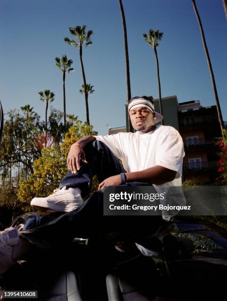 Rapper 50 Cent at the Beverly Hills Hotel in November, 2005 in Beverly Hills, California.