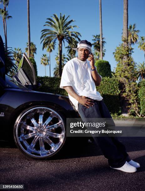 Rapper 50 Cent at the Beverly Hills Hotel in November, 2005 in Beverly Hills, California.