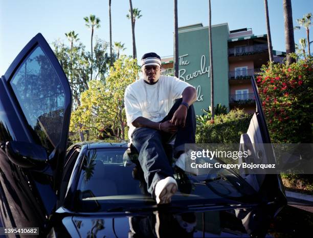 Rapper 50 Cent at the Beverly Hills Hotel in November, 2005 in Beverly Hills, California.