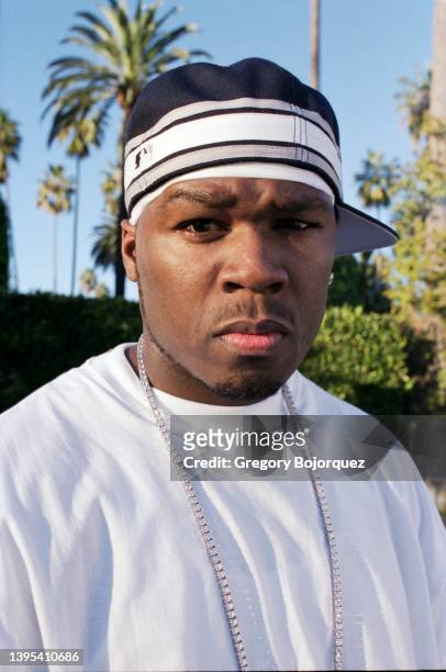 Rapper 50 Cent at the Beverly Hills Hotel in November, 2005 in Beverly Hills, California.