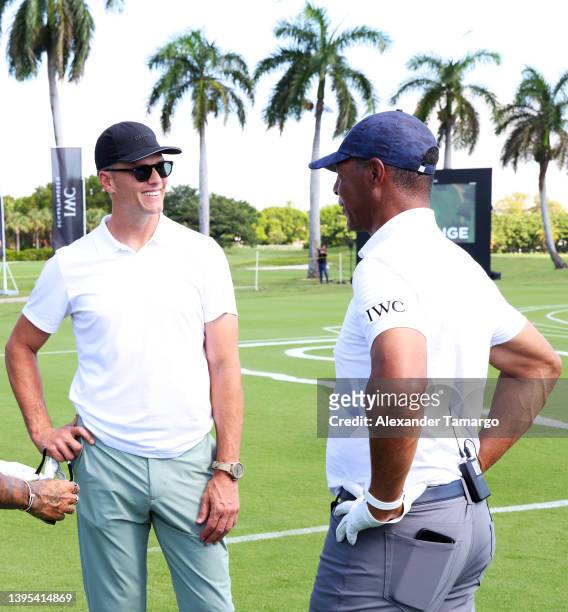 Brand ambassador and seven-time World Champion quarterback Tom Brady and retired American Football running back Marcus Allen during The Big Pilot...