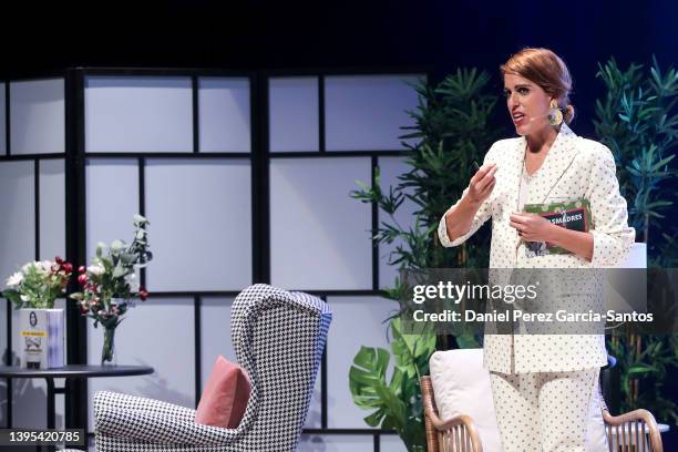 Laura Baena attends "La hora de Cuidarse" Tour on May 04, 2022 in Malaga, Spain. Malasmadres On Tour is a project that started in 2019 and includes...